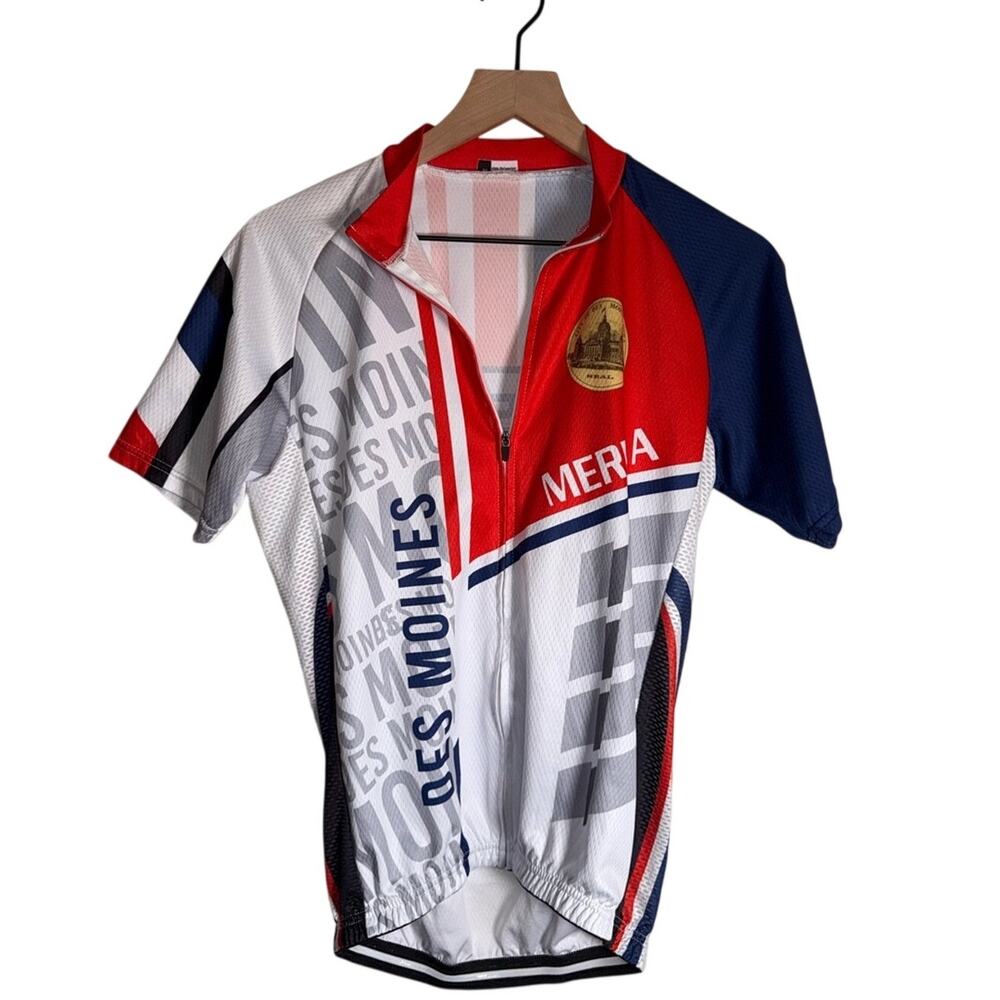 MERIDA Des Moines Red Athletic Cycling Bike
 Jersey with Multicolor Lining M